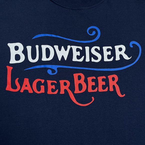 Budweiser Brew City Blue Multicolor Graphic SS Tee NWOT XL - Picture 2 of 3